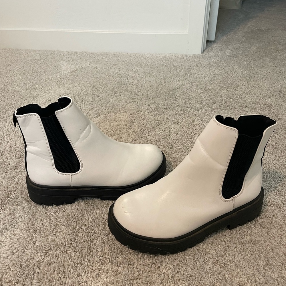 Black and White Ankle Boots